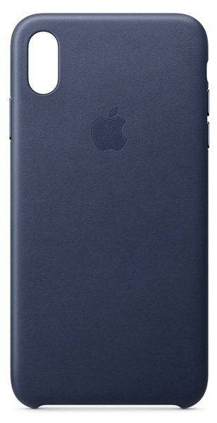 

Чехол-накладка Apple Leather Case for iPhone Xs Max, Midnight Blue (MRWU2), Синий