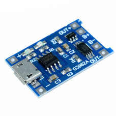 

Контроллер заряда для литиевой батареи 18650, 1А, разъем micro-USB