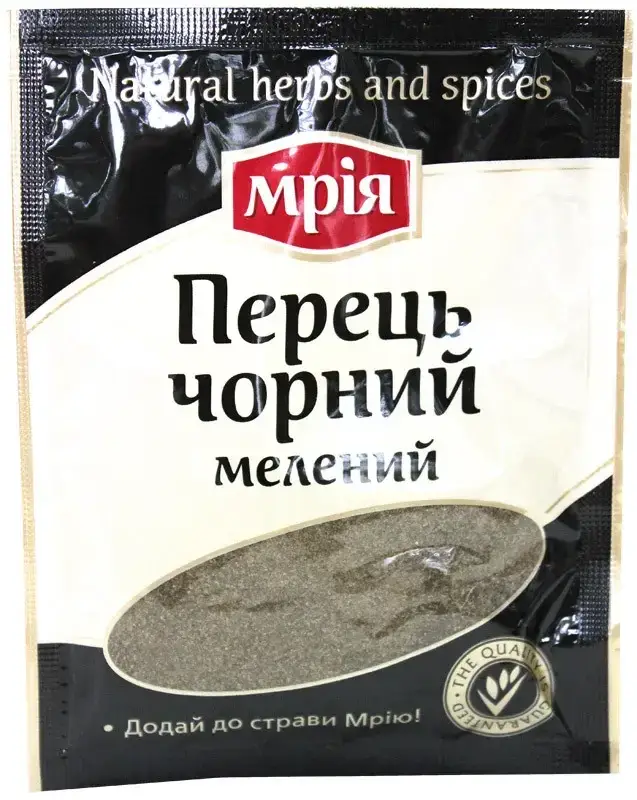 

Перец черный молотый " Мрия" 20 гр (132 шт/ящ)