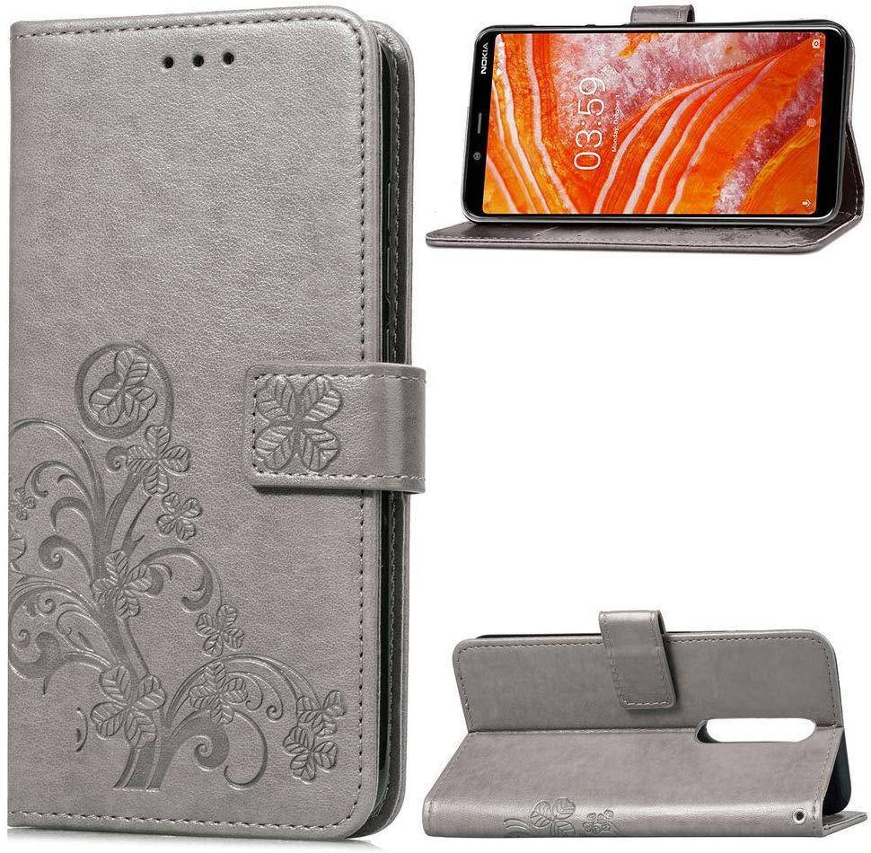 

Чехол Clover для Nokia 5 Книжка кожа PU с визитницей серый