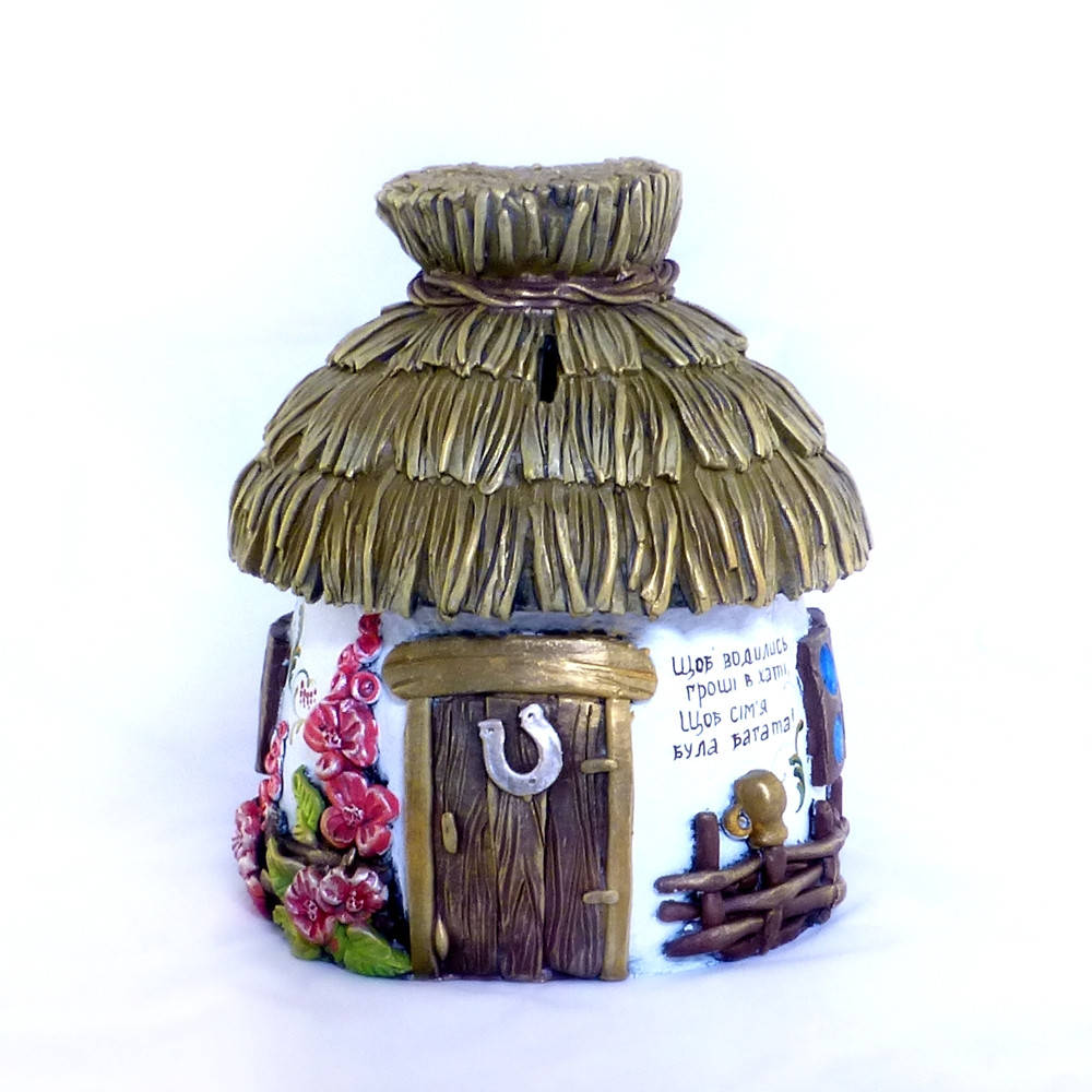 

Копилка Украинская хата большая, сувенир Петриковка