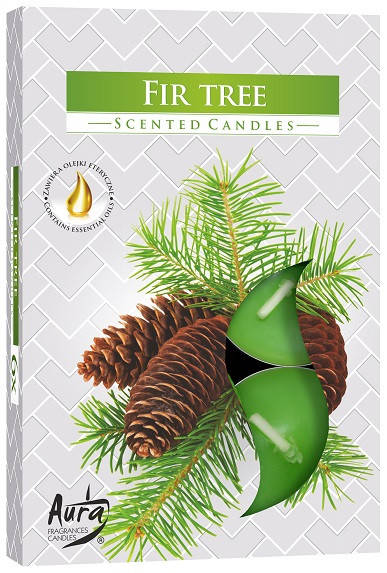 

Свеча чайная ароматизированная Bispol Ель 1.5 см 6 шт (p15-273), Зелёный