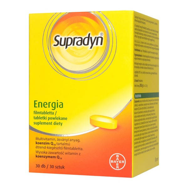 

Supradyn Energia - предназначена для активных людей в периоды повышенных умственных и физических нагрузок, 30