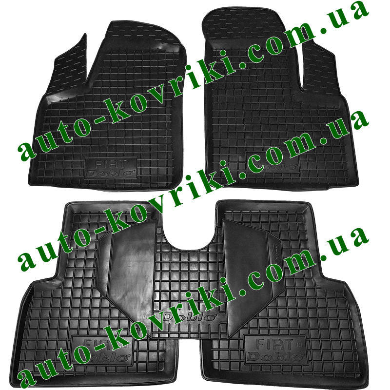 

Резиновые коврики в салон Fiat Doblo 2001-2009 (Avto-Gumm), Черный