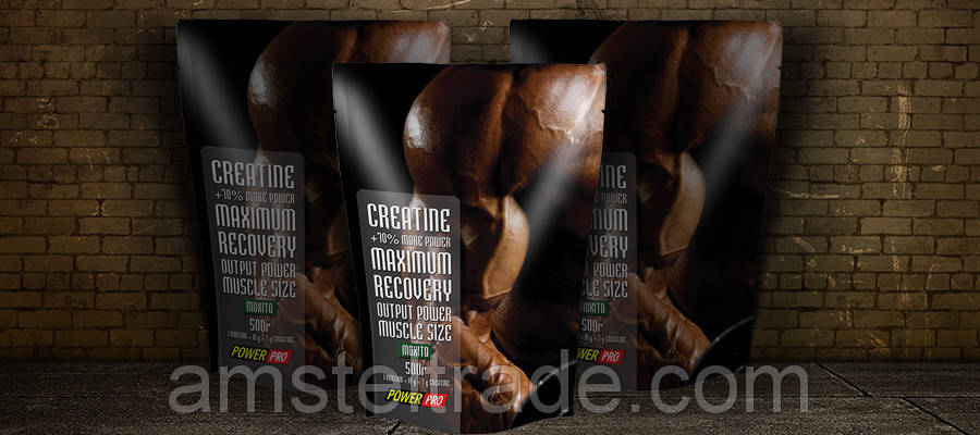 

Креатин моногидрат, вкус ВИНОГРАД, 500 гр