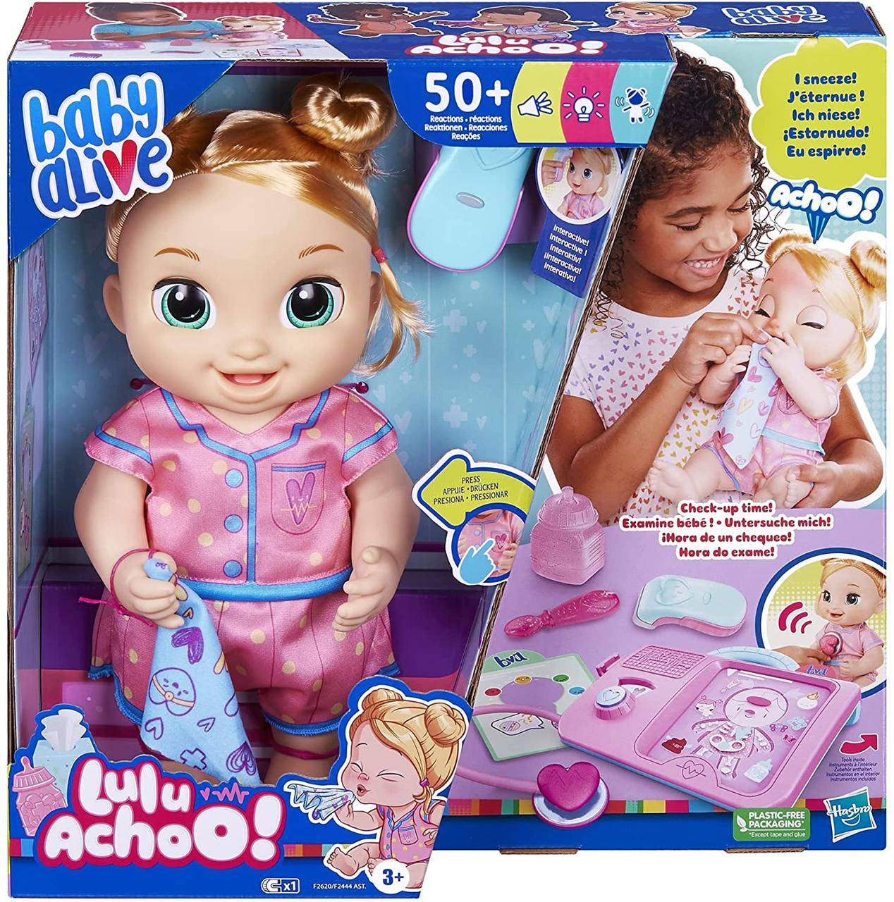 

Интерактивная кукла Лулу Апчхи блондинка Хасбро Baby Alive Lulu Achoo Doll Blonde Hair Hasbro