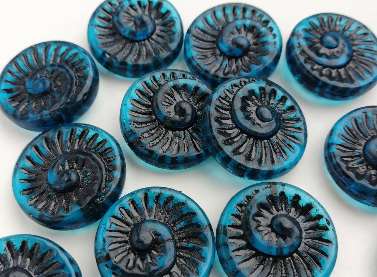 

Shell 18mm. Чеські скляні намистини Ціна за 1 шт