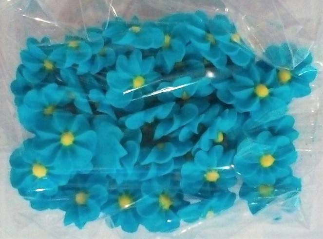 

Цукрова прикраса для кондитерських виробів Маргаритки Голубой