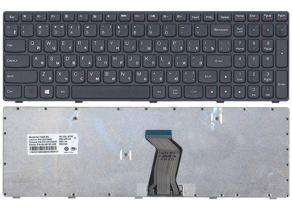

Клавиатура Lenovo G500 G505, Черный