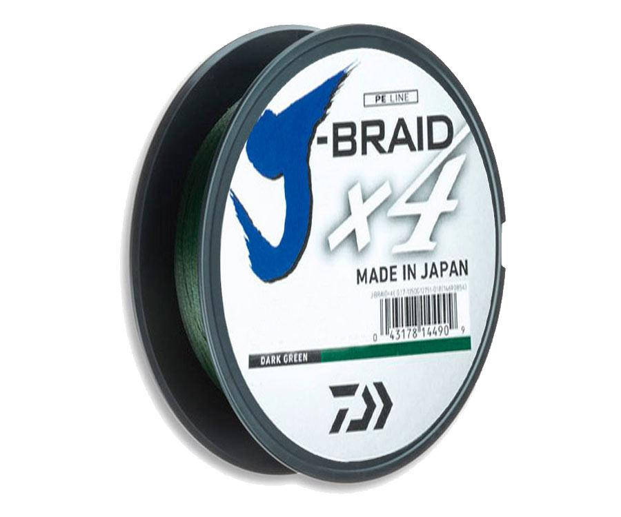 

Шнур Daiwa J-Braid x4 0,33мм 22,4кг Dark Green 135м, Зелёный