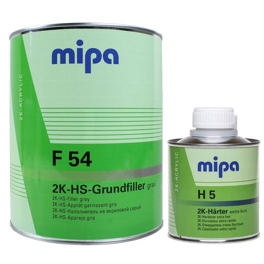 

Акриловый грунт выравнивающий Mipa F54 HS 1 л серый (с отвердителем H5 0.25 л)