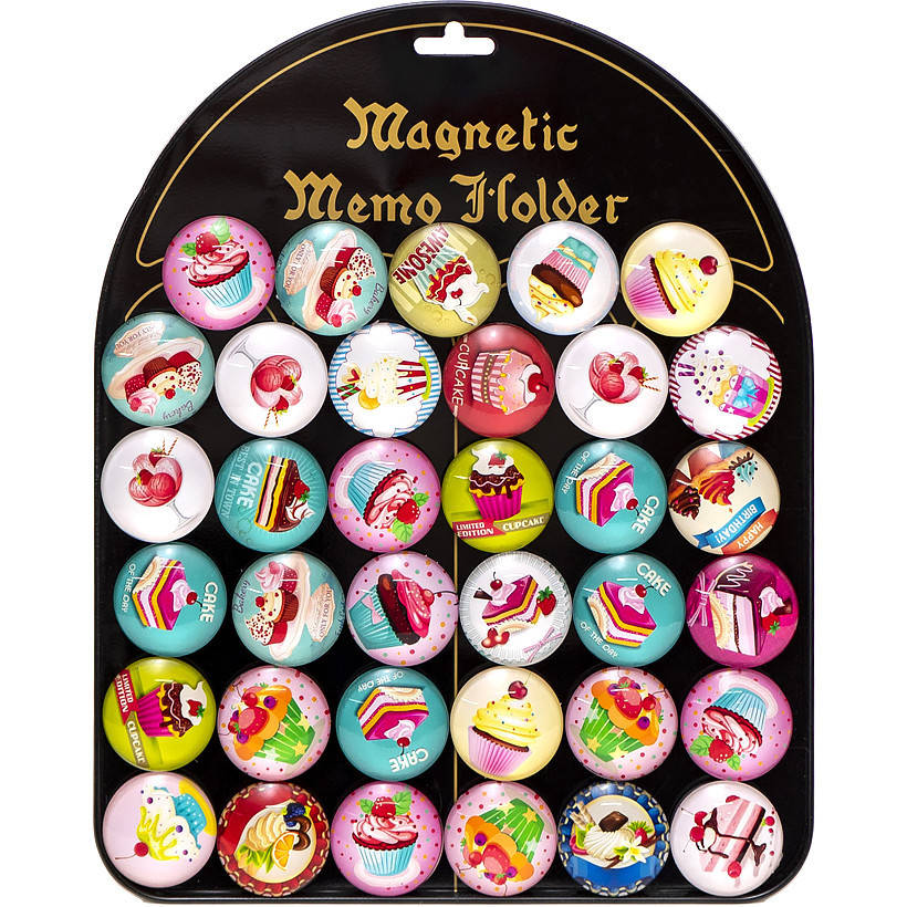 

Магніт "Тістечка" круглий 36 шт на планшеті 3075