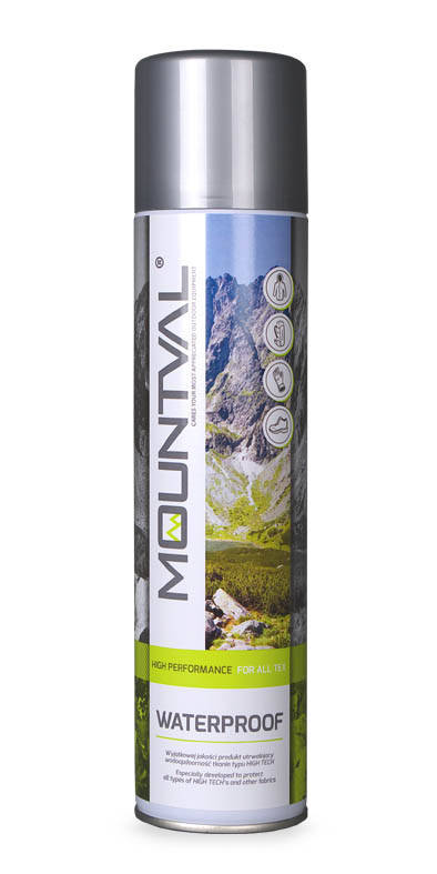 

Водоотталкивающий спрей для одежды, обуви и аксессуаров Mountval Waterproof, 400 мл