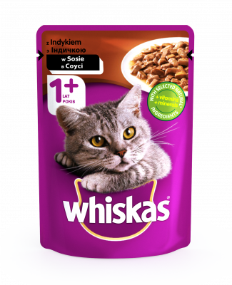 

Влажный корм Вискас Whiskas с индейкой в соусе 100г 24шт