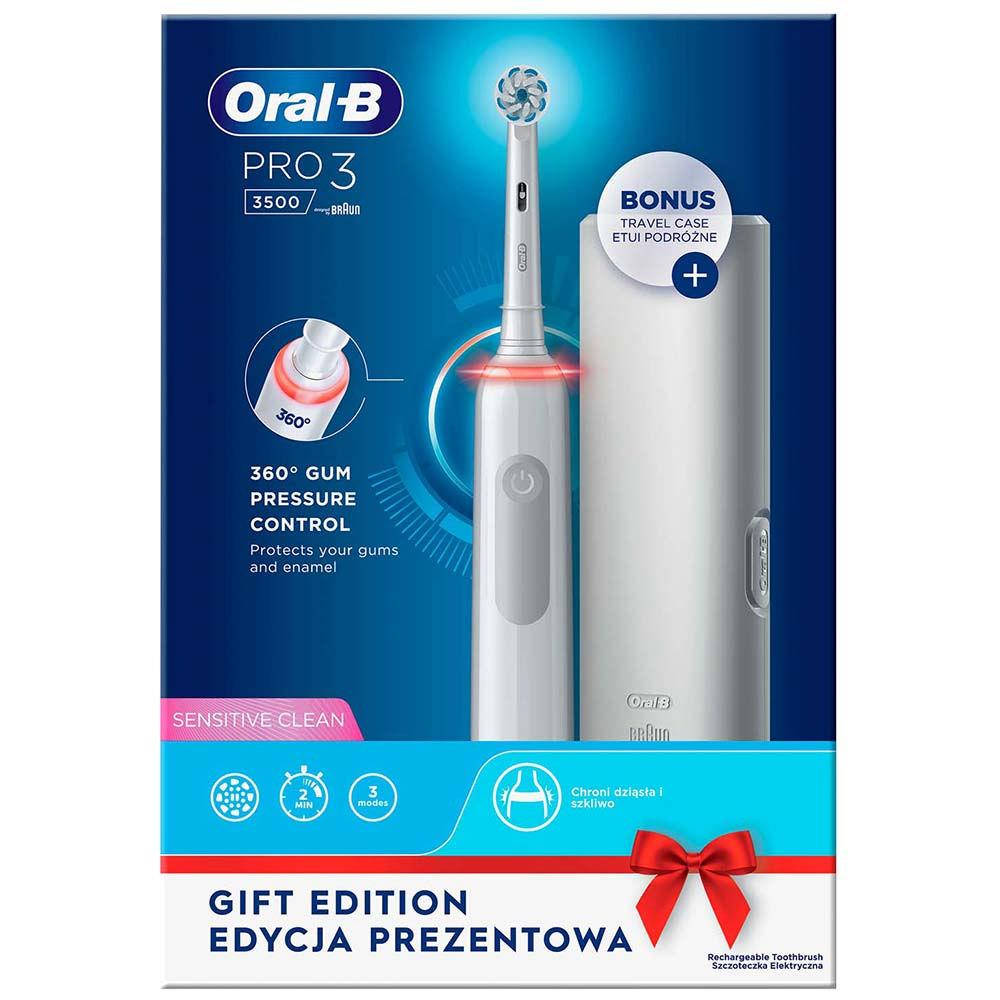 

Зубная Электрическая щетка Oral-B D505 PRO 3 3500 Ultra Thin White з футляром MS