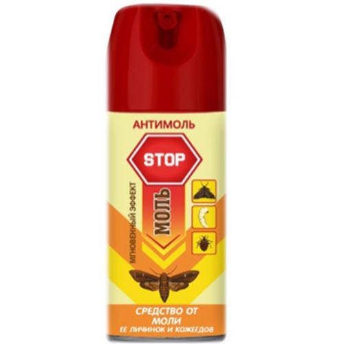 

МОЛЬ STOP аэроз. от моли, ее личинок, кожеедов 150мл/уп. 12шт Космохим