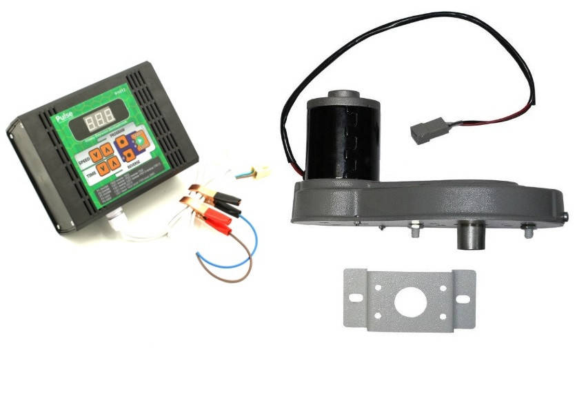 

Привод медогонки электрический, горизонтальный, 12 В, Пульт Евро (алюминиевый корпус редуктора)