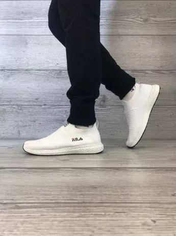 

Мужские белые кроссовки Fila (Фила). Кеды, мокасины спортивные., Белый