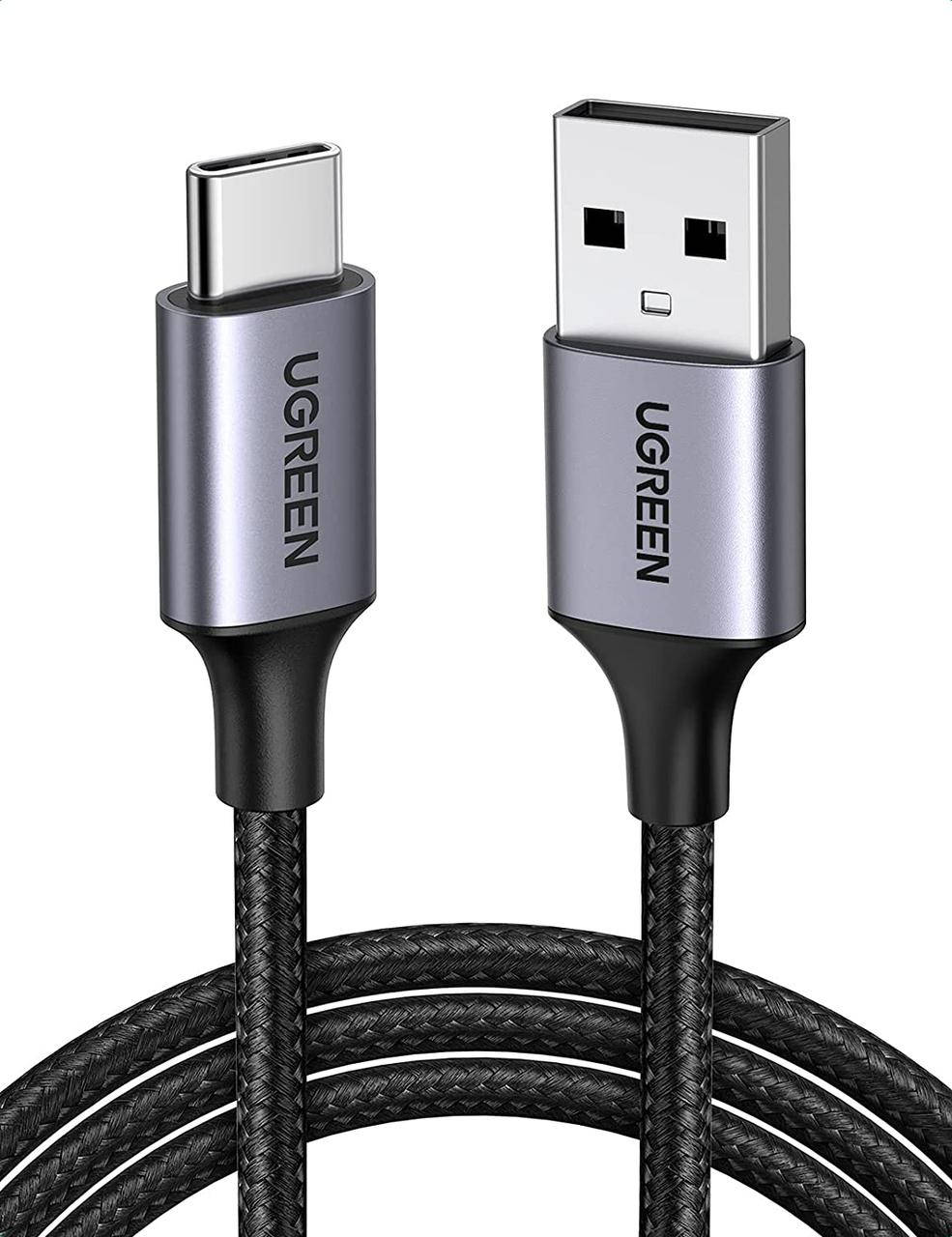 

Кабель USB Type C 3м UGREEN в нейлоновая оплетка USB A - USB C Быстрое зарядное устройство, Черный