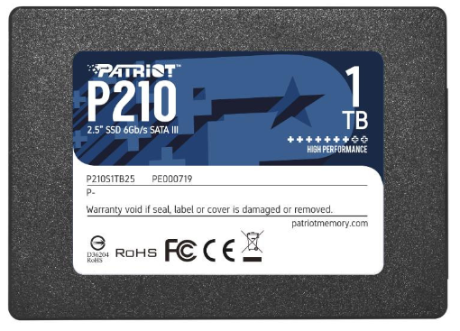 

Накопитель 2.5" SSD 1TB Patriot P210 (P210S1TB25)