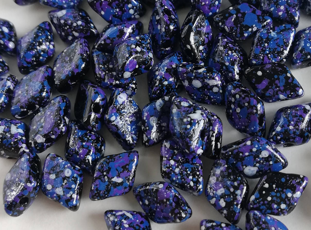 

GemDuo 8x5mm Jet Indigo Confetti