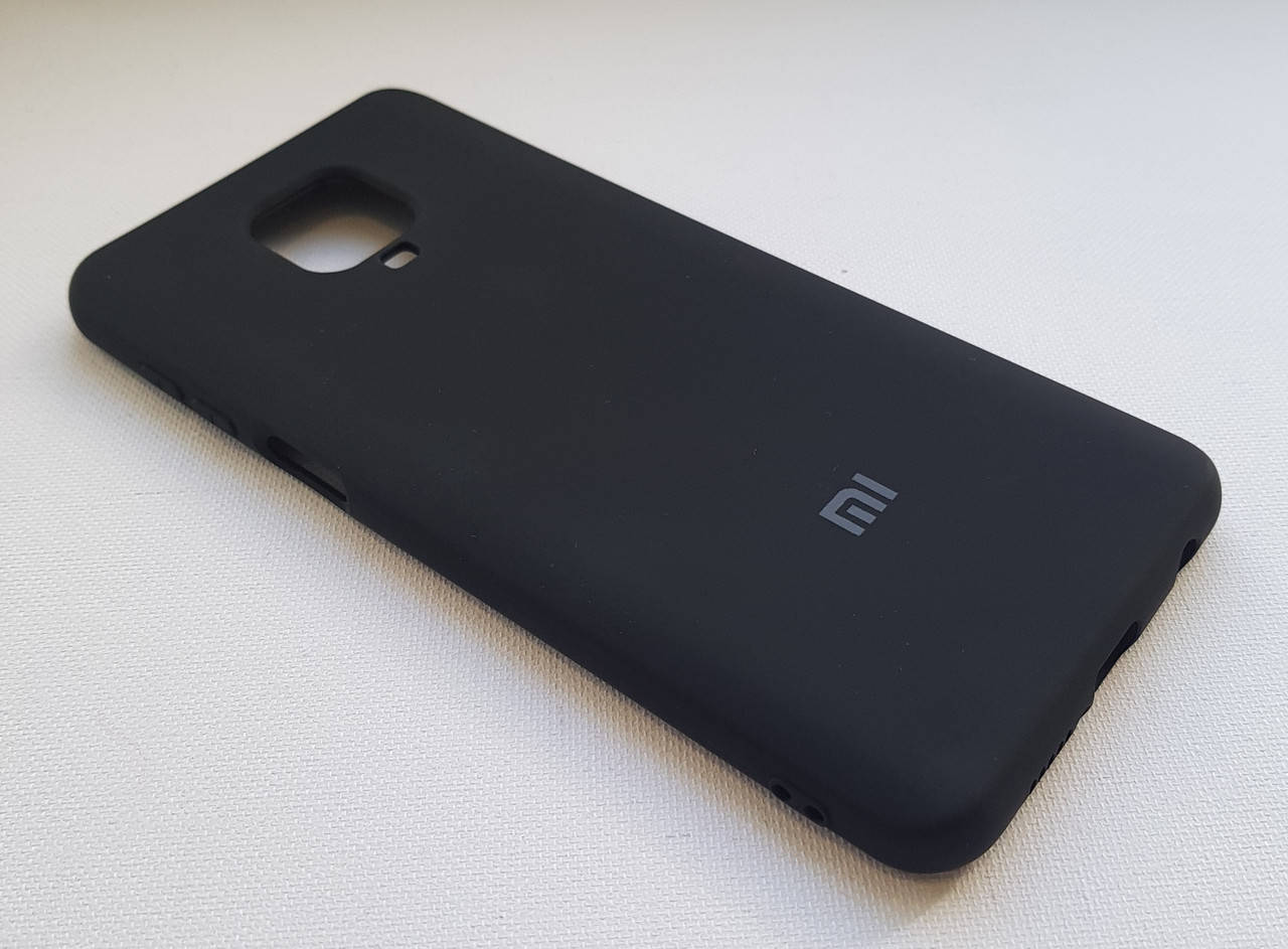 

Силиконовый чехол soft touch с микрофиброй для Xiaomi Redmi Note 9 pro черный