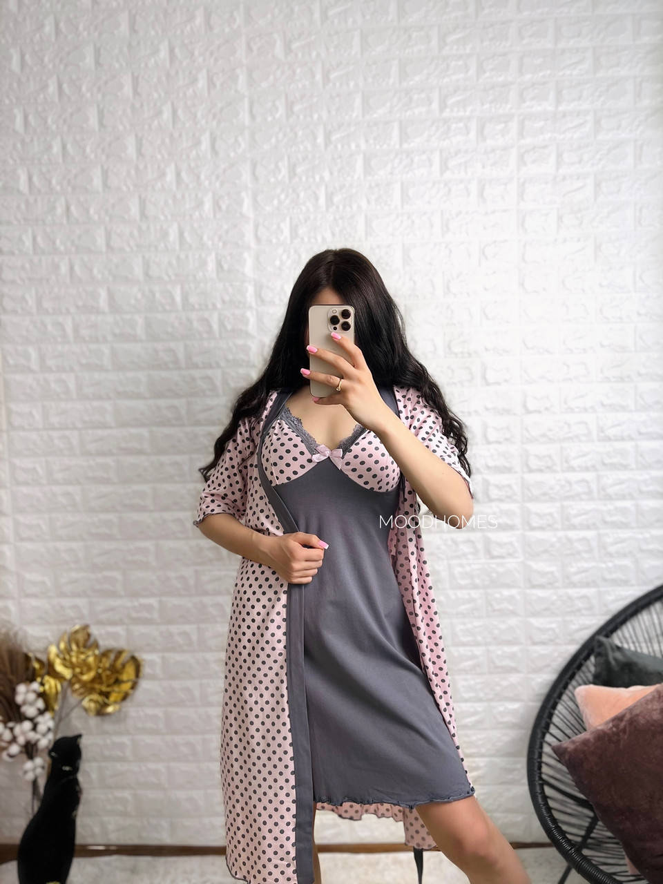 

Комплект халат ночнушка, Разные цвета