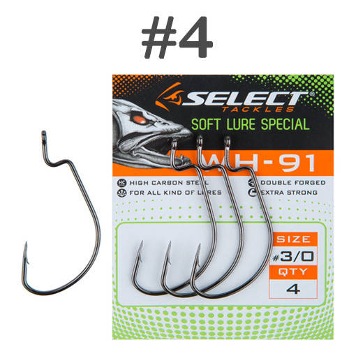 

Крючок Офсетный Select WH-91 #4 (8 шт/уп)