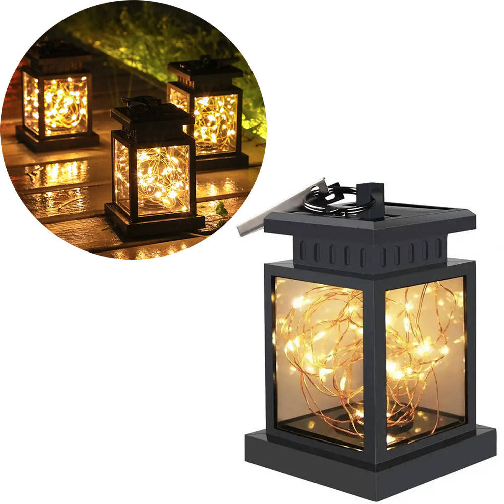 

Подвесной уличный садовый фонарь на солнечной батарее 30LED / Подвесной светильник