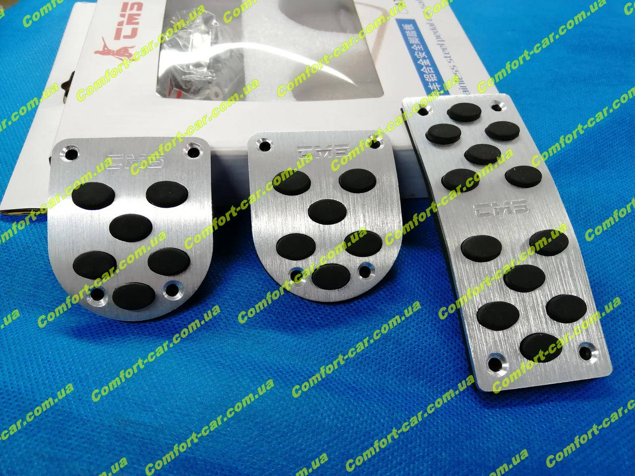 

Накладки на Педали Silver/Black MT Металл Люкс