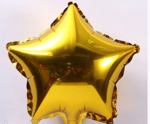 

Фольгированная звезда 10"(25см) золото, Китай