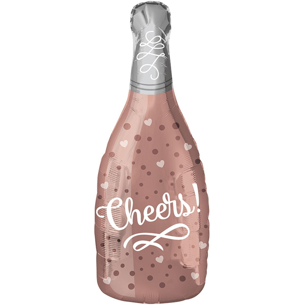 

Фольгированный шарик Anagram (25х66см) Бутылка cheers розовое золото, Разные цвета