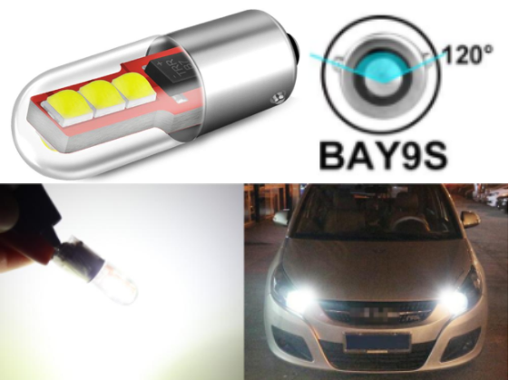 

Светодиодная лампа T4W BAY9S (цена за 1 шт) белый 3535LED 6SMD 12В