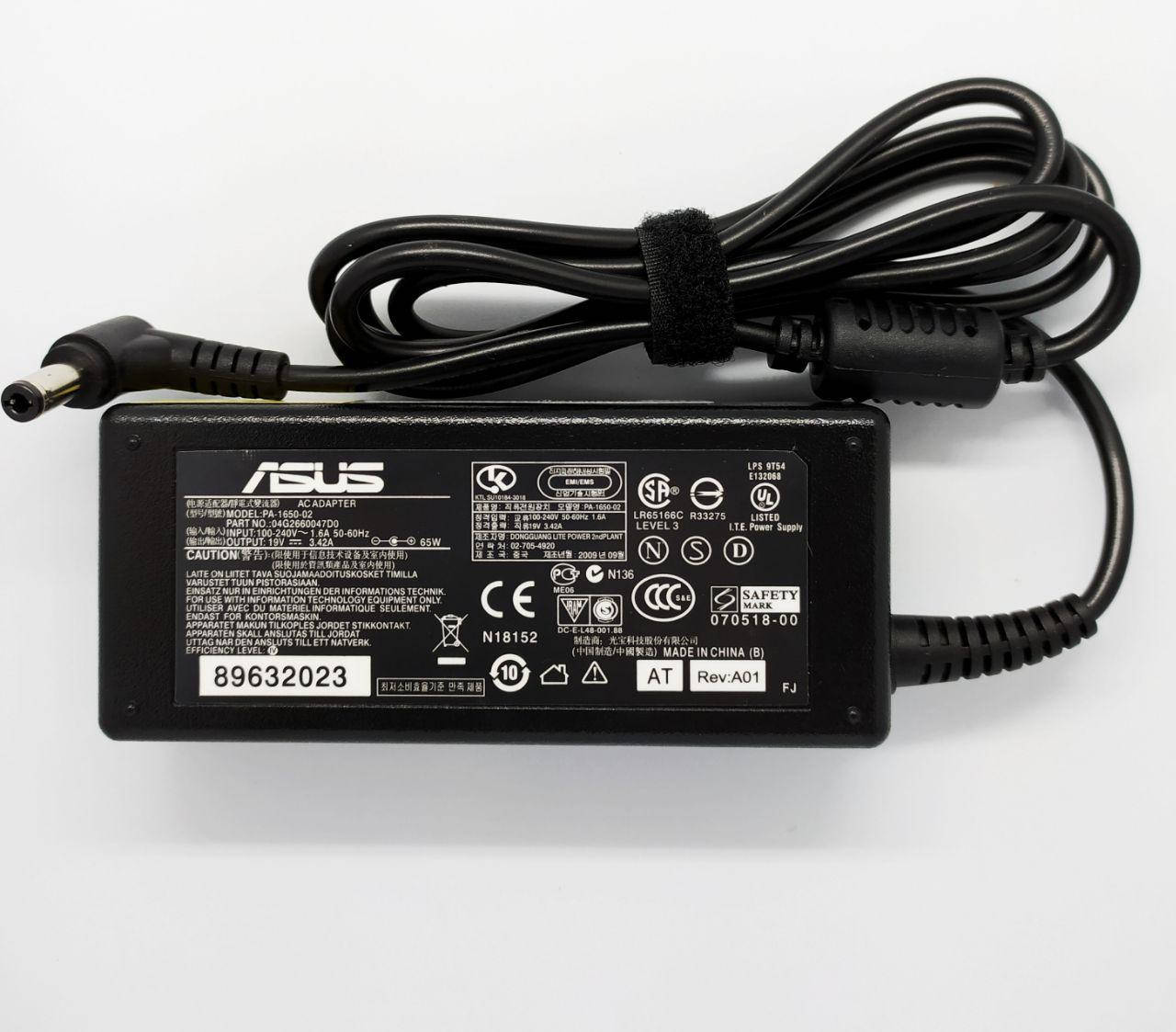 

Блок питания для ноутбука Asus 19V 3.42A 65W (DC 5.5*2.5)