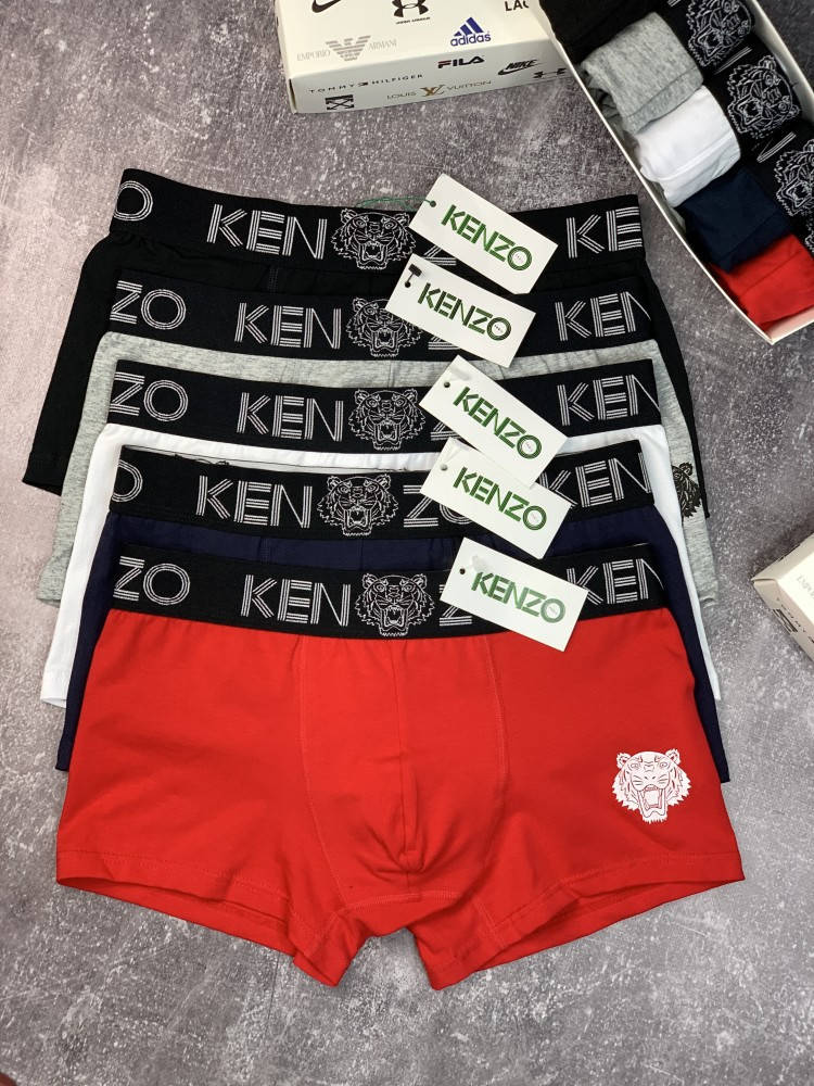 

Набор мужских трусов Kenzo Чёрный, Серый, Белый, Синий, Красный