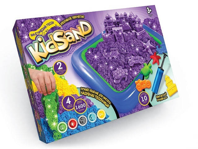 

Кинетический песок Danko Toys KidSand 1600г с песочницей (KS-02-01)
