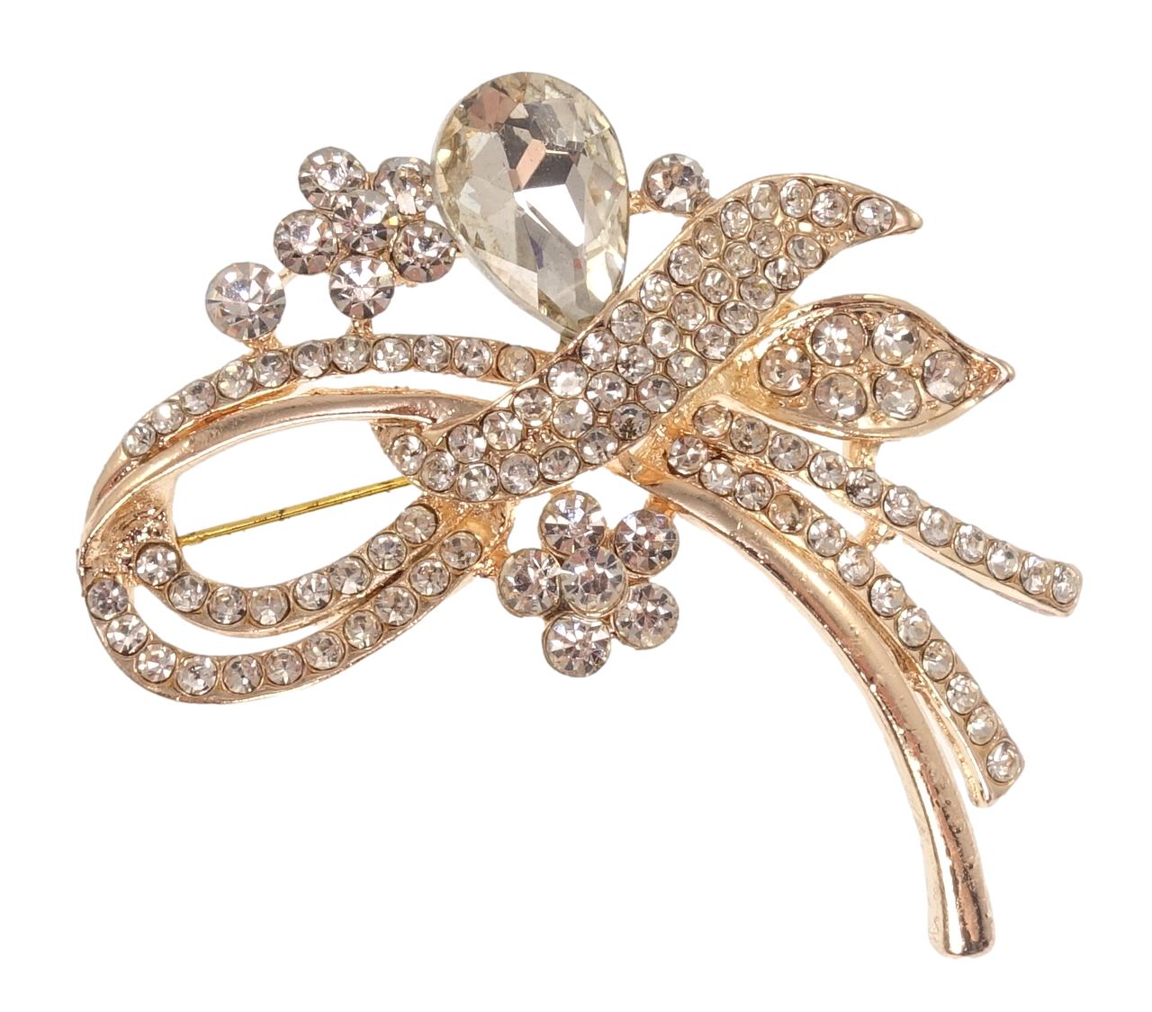 

Брошь "Цветочная композиция со стразами"