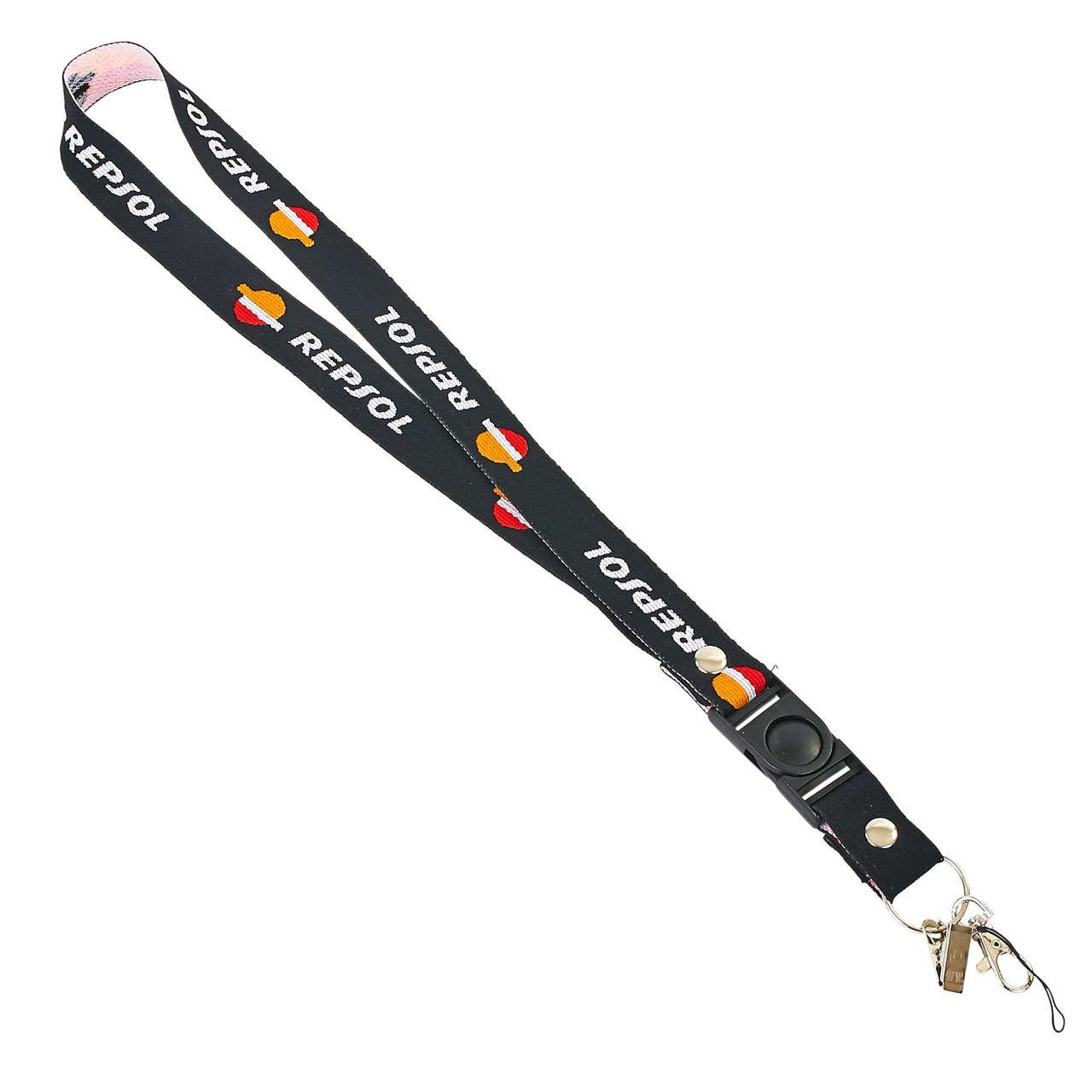 

Шнурок для ключей на шею REPSOL SP-Sport M-4559-10 50см черный-оранжевый