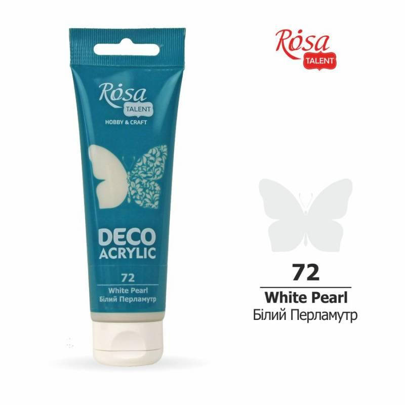 

Краска акриловая для декора ROSA TALENT 75 мл белый матовый (4823098501510)