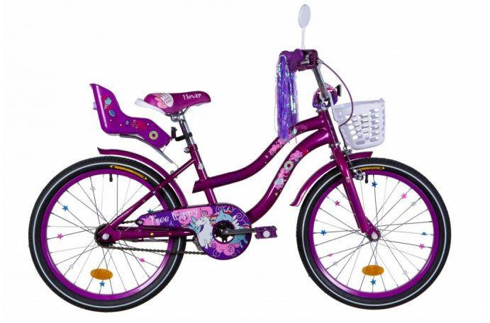 

Детско-подростковый велосипед с багажником и корзиной FORMULA FLOWER 20" (фиолетовый)