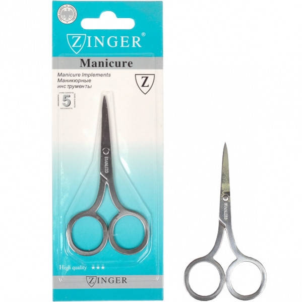 

Ножницы маникюрные "Zingko Manicure" сталь, прямые 9,5 см