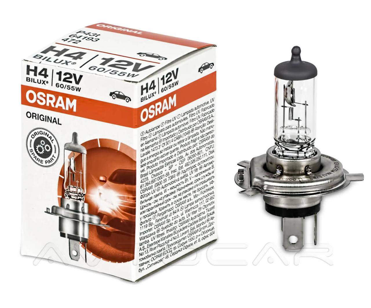 

Автолампа H4 12V 60/55W P43T OSRAM Original Line (64193) Германия