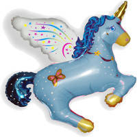 

Чарівний Єдиноріг Блакитний 113см X 108см, Голубой