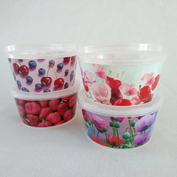 

Емкость круглая с декором прозрачная крышка 2,5л