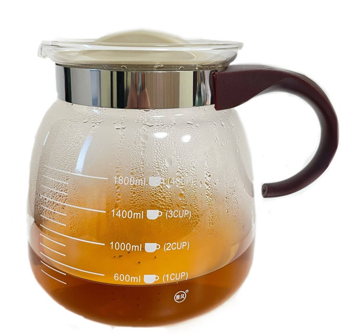 

Чайник из стекла для кипячения, жаропрочный (1800 мл)