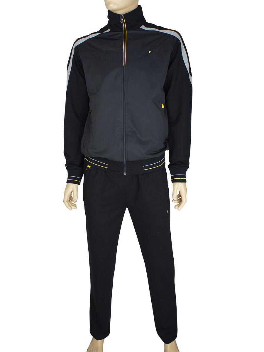 

Стильный мужской спортивный костюм Fabiani 3847 H Black-Black, Черный