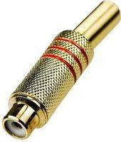 

Роз'єм RCA мама під пайку червоне маркування