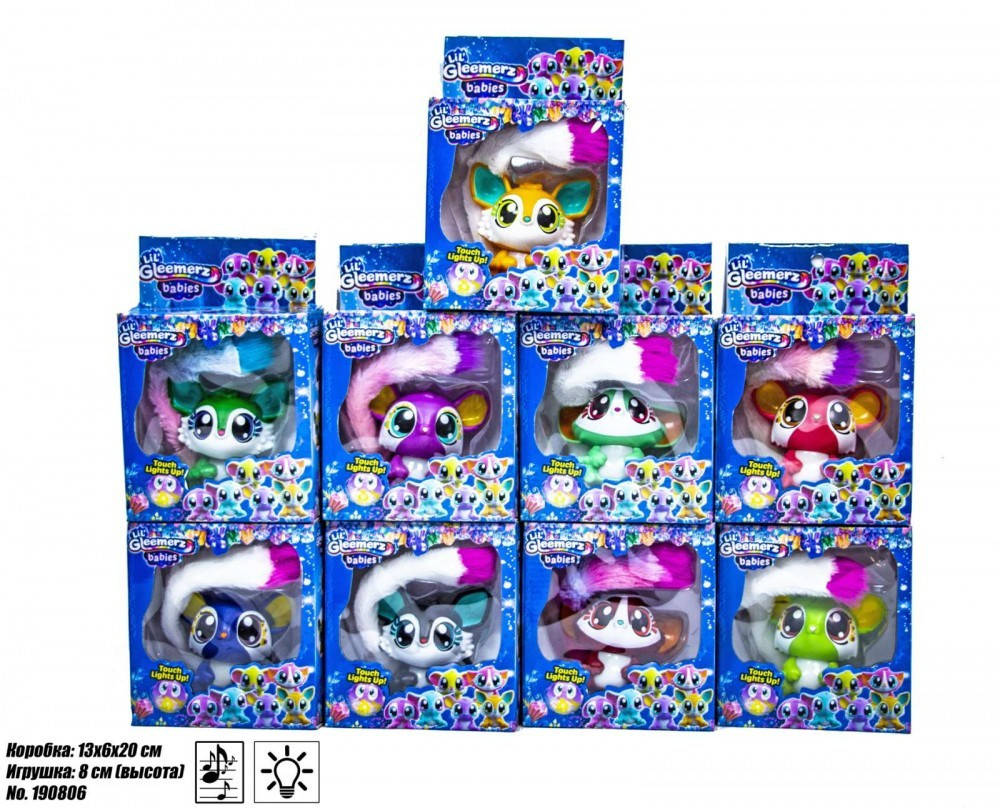 

Интерактивная игрушка питомец Любимчик Адорбрайт Mattel Lil Gleemerz Adorbrite 190806, Разные цвета