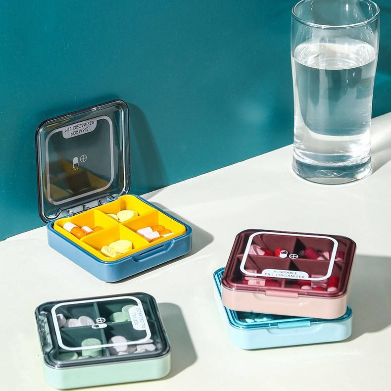 

Карманная таблетница на 4 отделения Pill organizer (GP)
