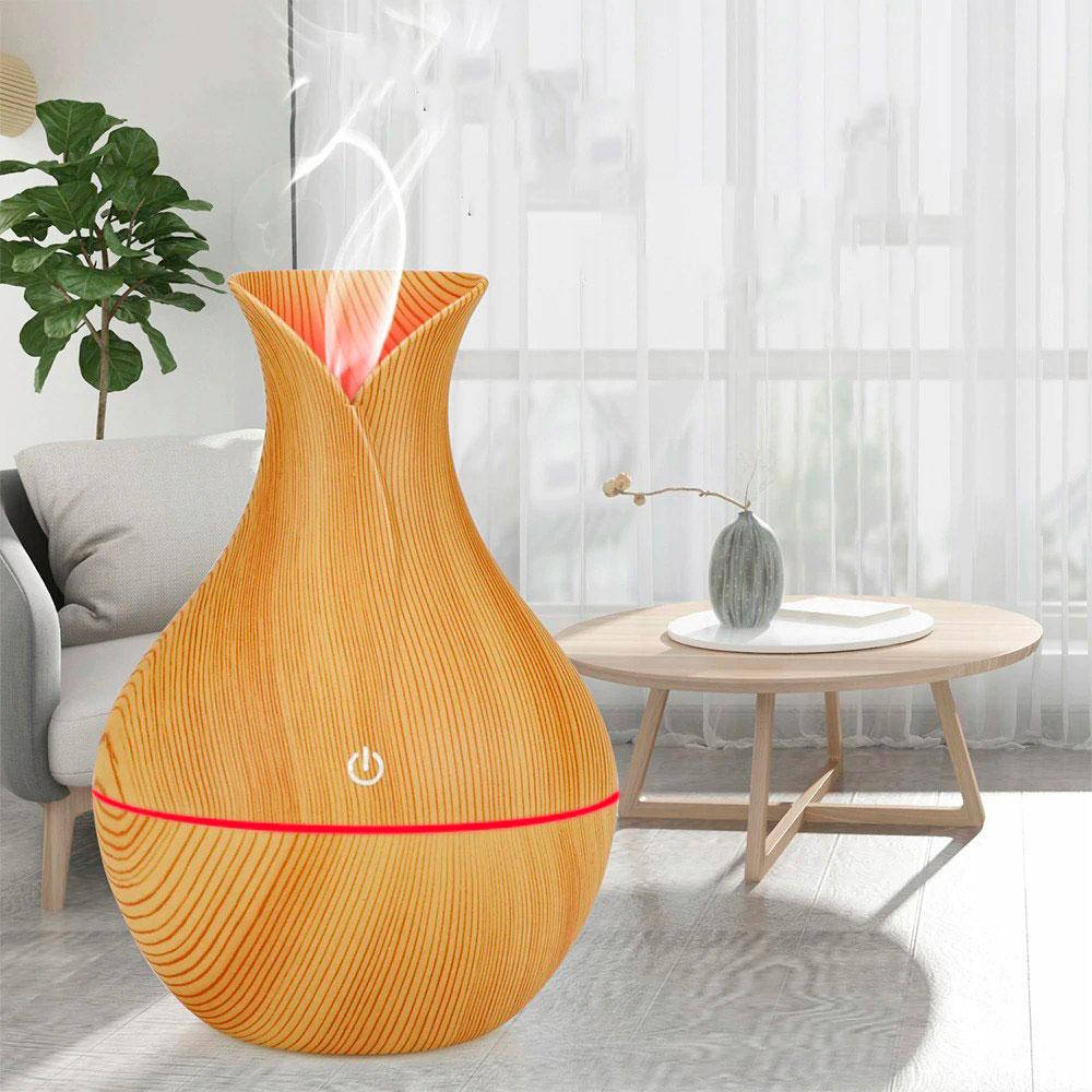

Увлажнитель воздуха с подсветкой Ultrasonic Aroma Humidifier / Арома лампа / Аромадиффузор, Коричневый